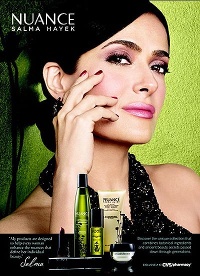 Сальма Хайек рекламирует собственную косметику Nuance