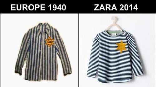 Zara изъяла из продажи детские кофты в стиле жертв Холокоста