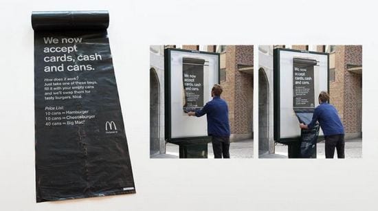 Гамбургер в обмен на мусор