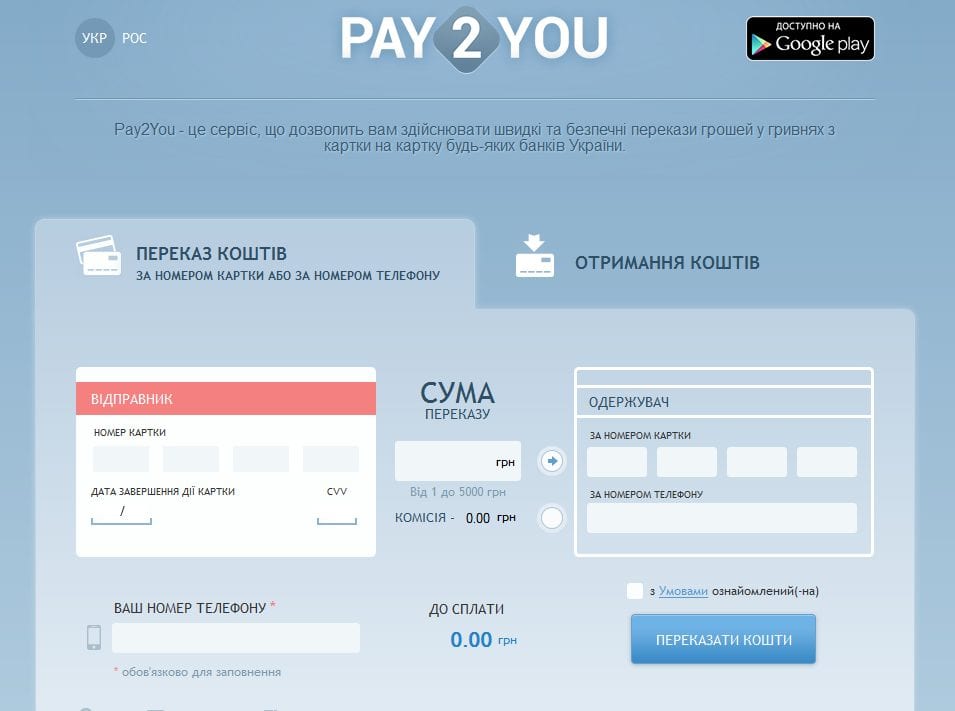 Деньги по номеру