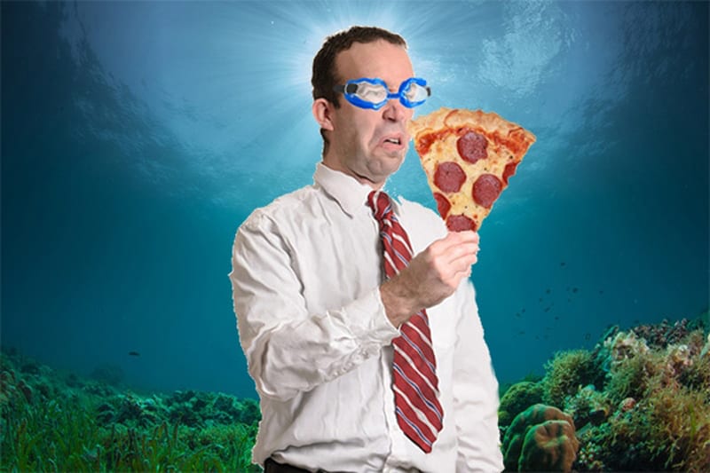 Кусочек пиццы в дурацких картинках