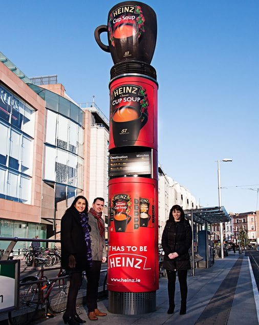 Чашка супа на столбе