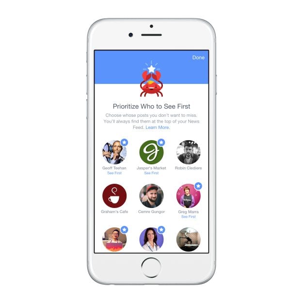 Пользователи Facebоok смогут выбирать приоритетные страницы