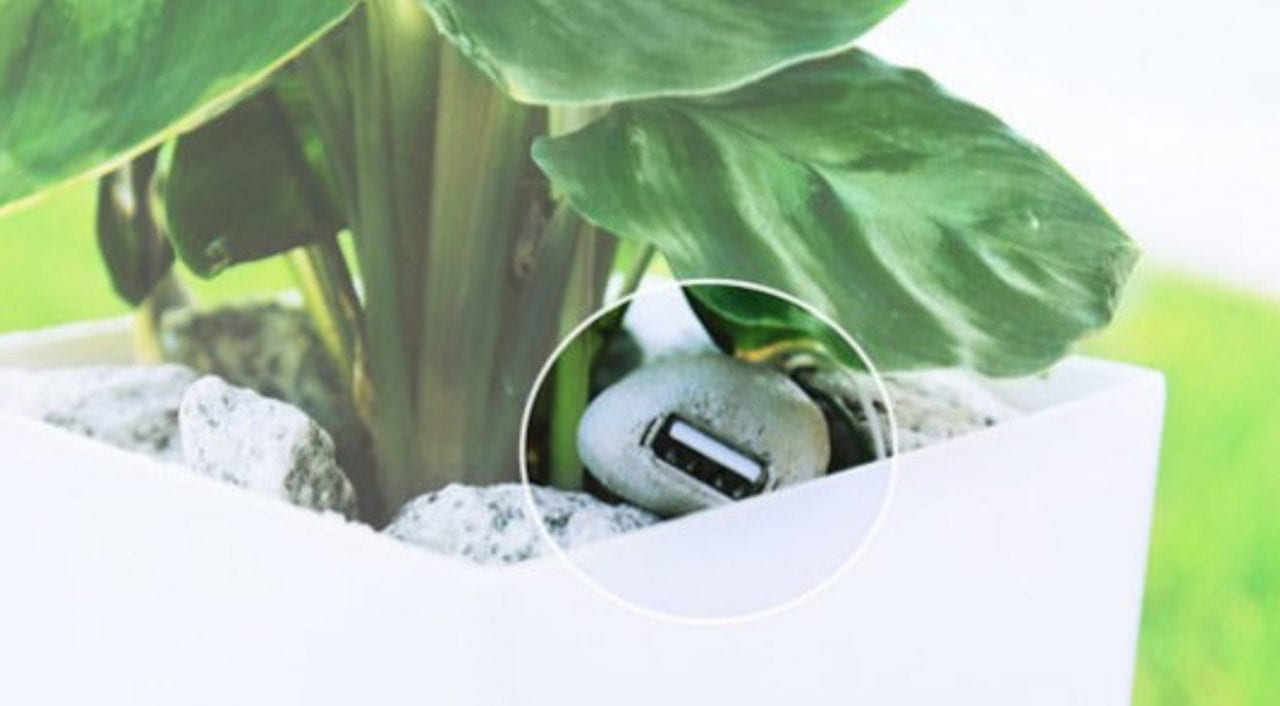 Зарядка для смартфона из цветочного горшка (ВИДЕО)
