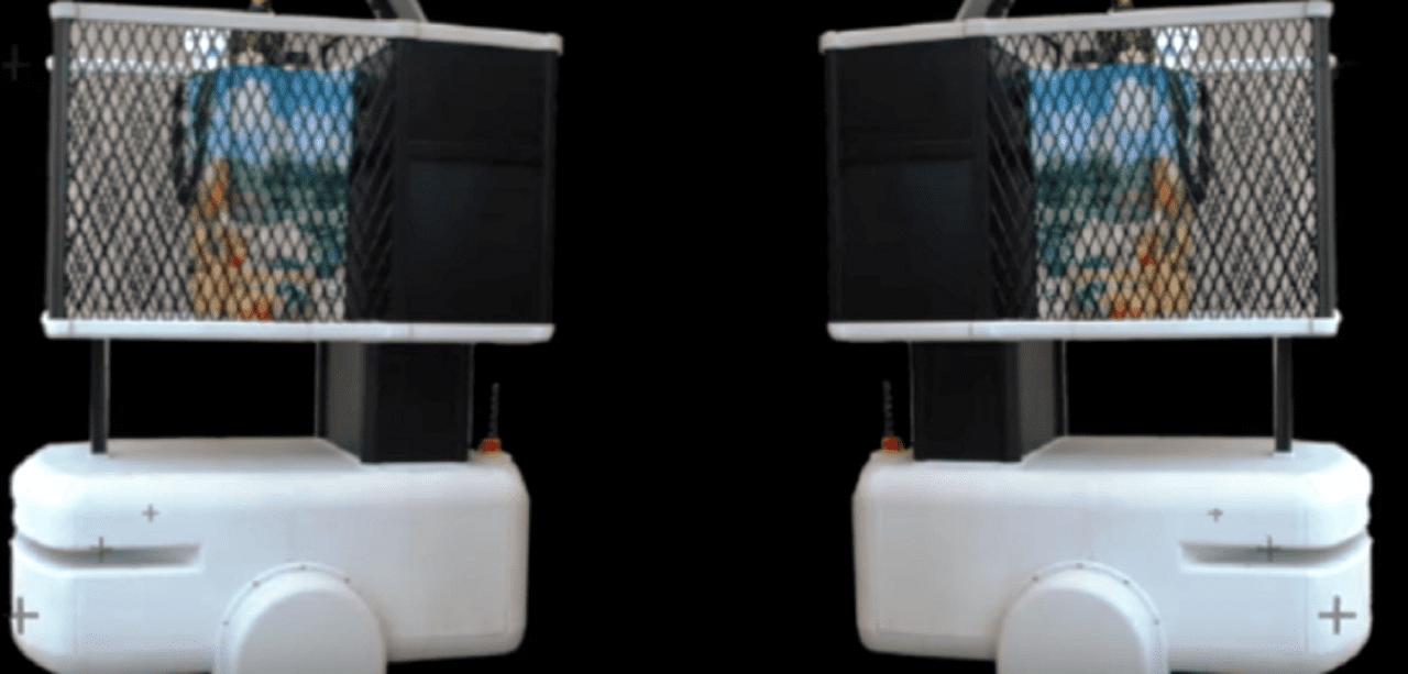 Робот-тележка в супермаркете (ВИДЕО)