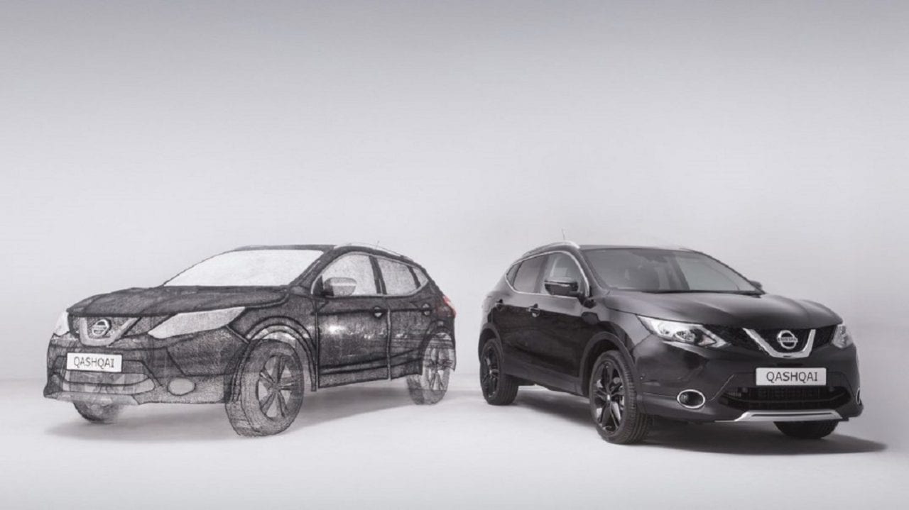 Nissan в натуральную величину. Самая большая скульптура в мире, нарисованная 3D-ручкой (ВИДЕО)