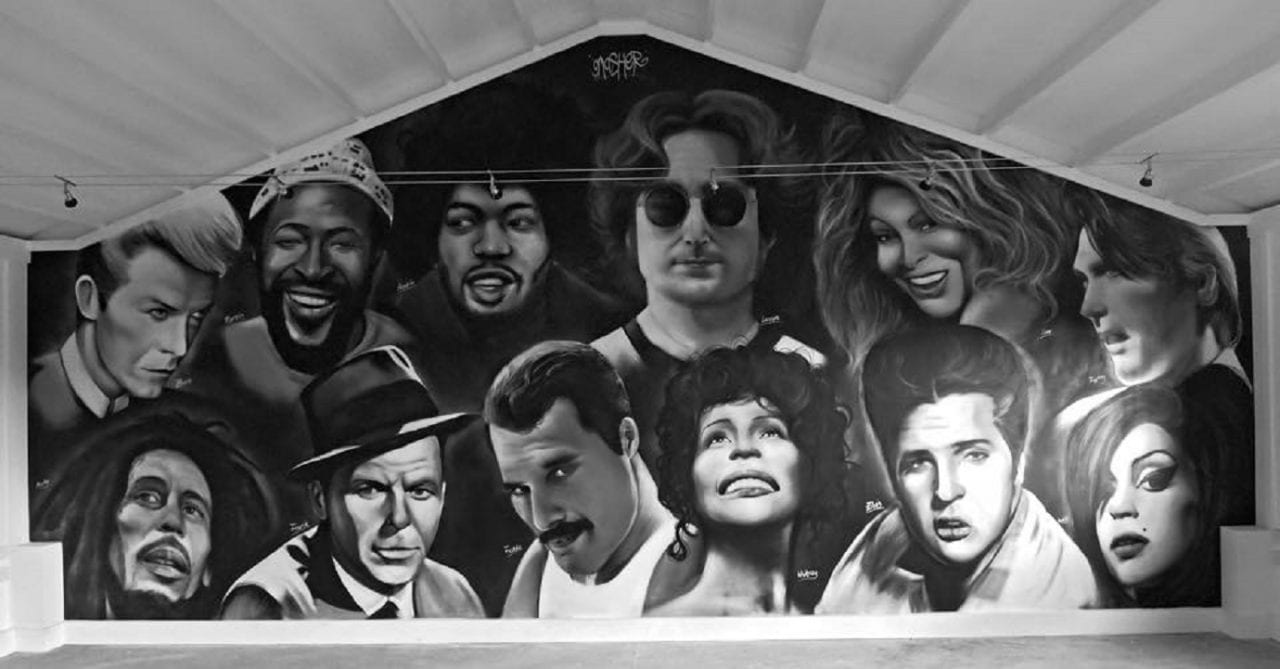 Звезда муралов рисует звезд