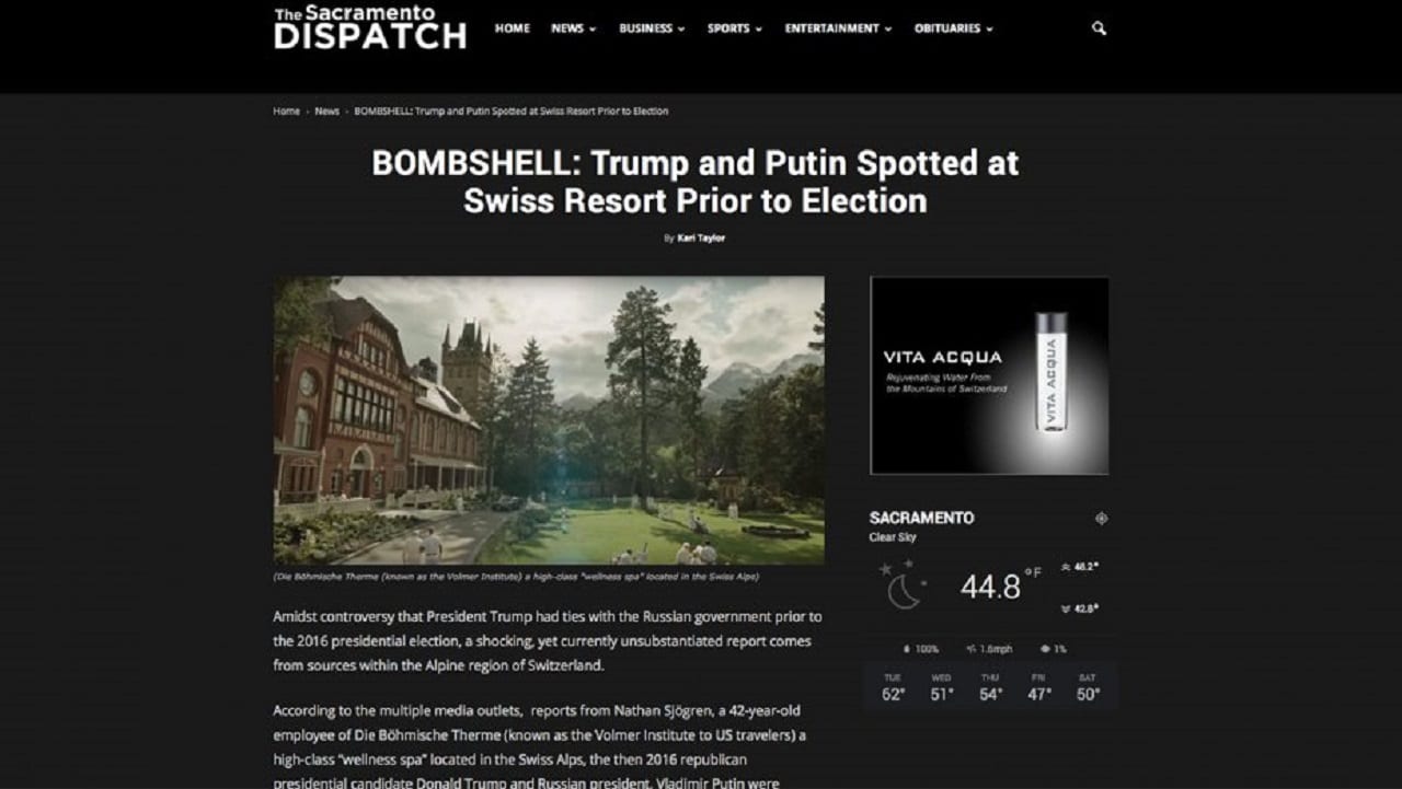 Встреча Путина и Трампа в Швейцарии оказалась фейком