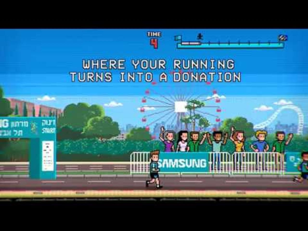 Samsung предлагает жертвовать деньги на бегу (ВИДЕО)