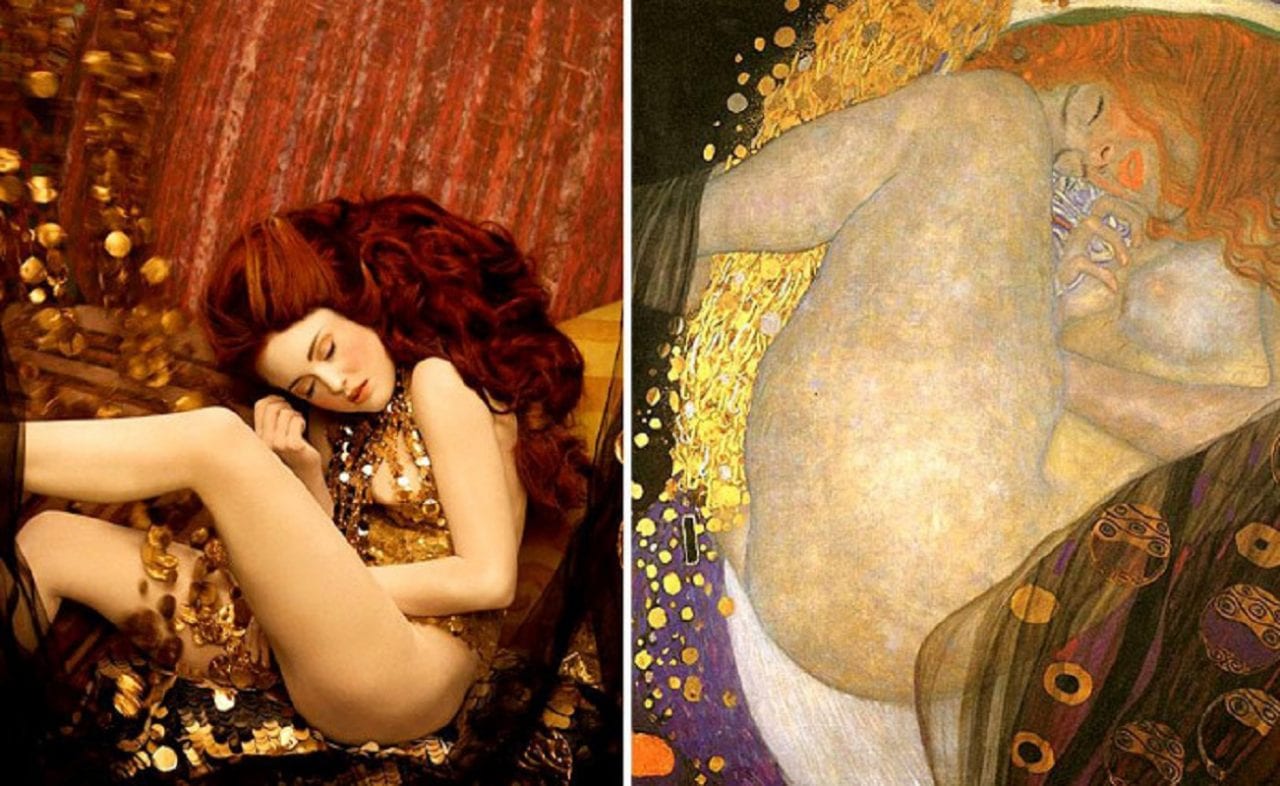 Современные модели в картинах Климта