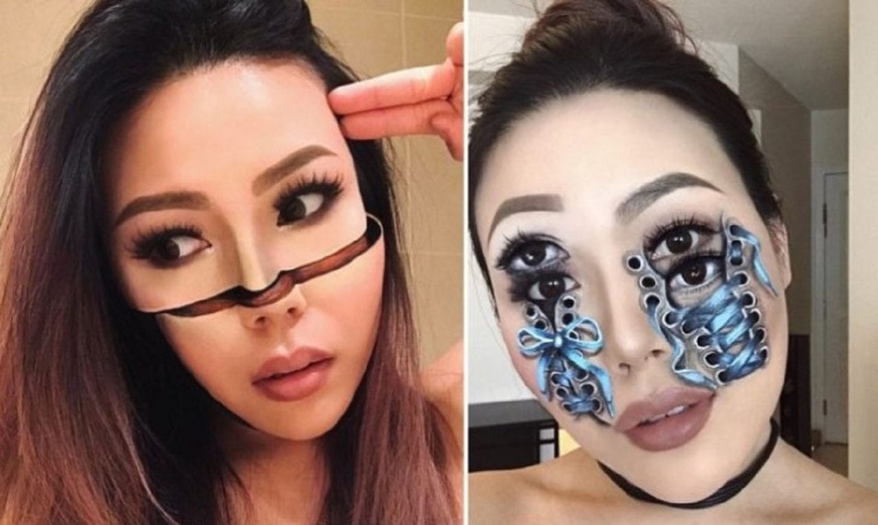 Как сделать из красивого лица отвратительное.