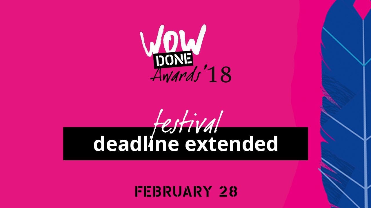 До фінального дедлайну WOW DONE AWARDS 2018 – 3 дні