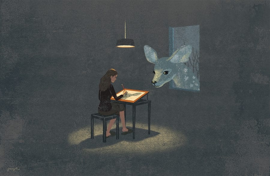 Глубокомысленные метафоры в иллюстрациях Джунго Ли. Часть 3.