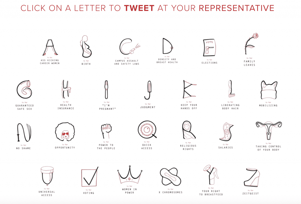 В США создали феминистский алфавит