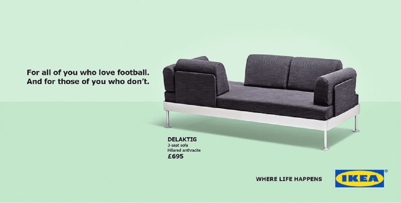 IKEA представила диваны для просмотра футбольных матчей