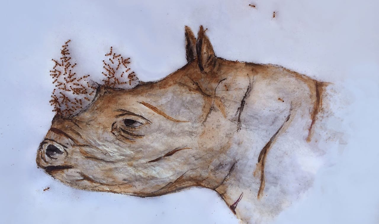 Креативный подход: художница создает рисунки с помощью муравьев