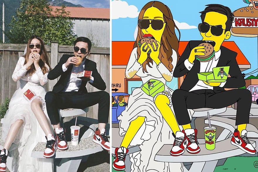 Художница превращает людей в персонажей «Симпсонов»