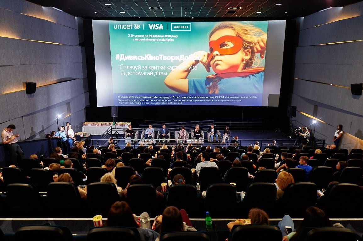 #ДивисьКіноТвориДобро: Visa і Multiplex запускають кампанію на підтримку Програми ЮНІСЕФ «Інклюзивна та якісна освіта»