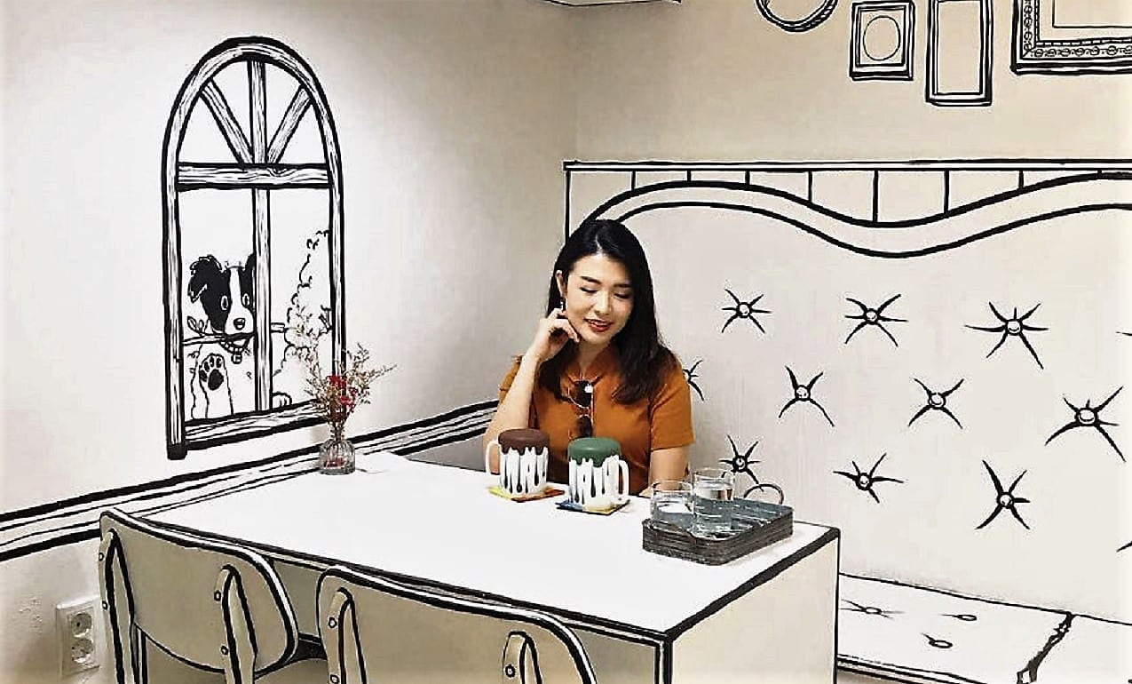 Мультяшное кафе в Сеуле