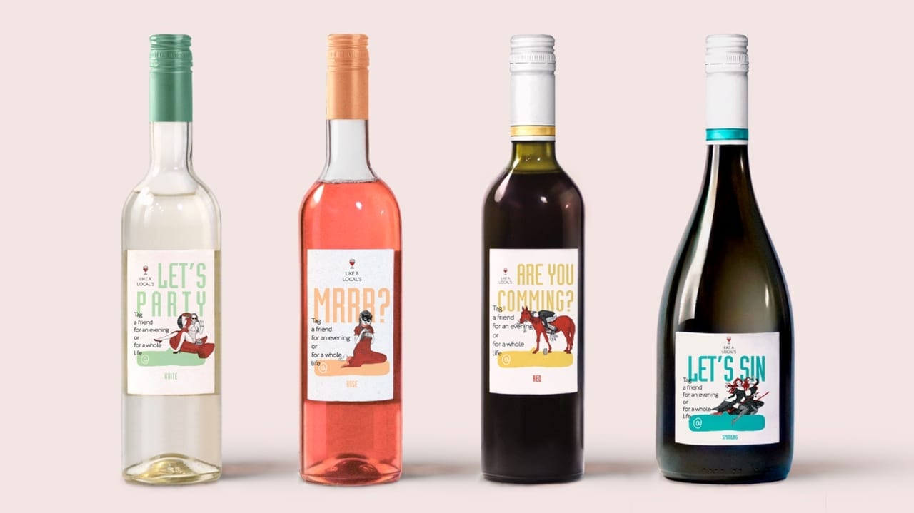R Agency создали этикетку-мессенджер для Like a Local`s wine bar