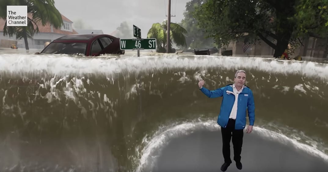 Почувствуй себя в эпицентре стихии. Прогноз погоды с дополненной реальностью