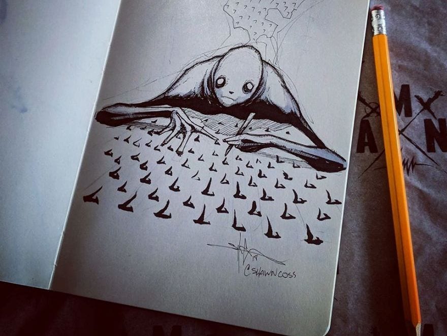 Психические заболевания в рисунках Шона Косса