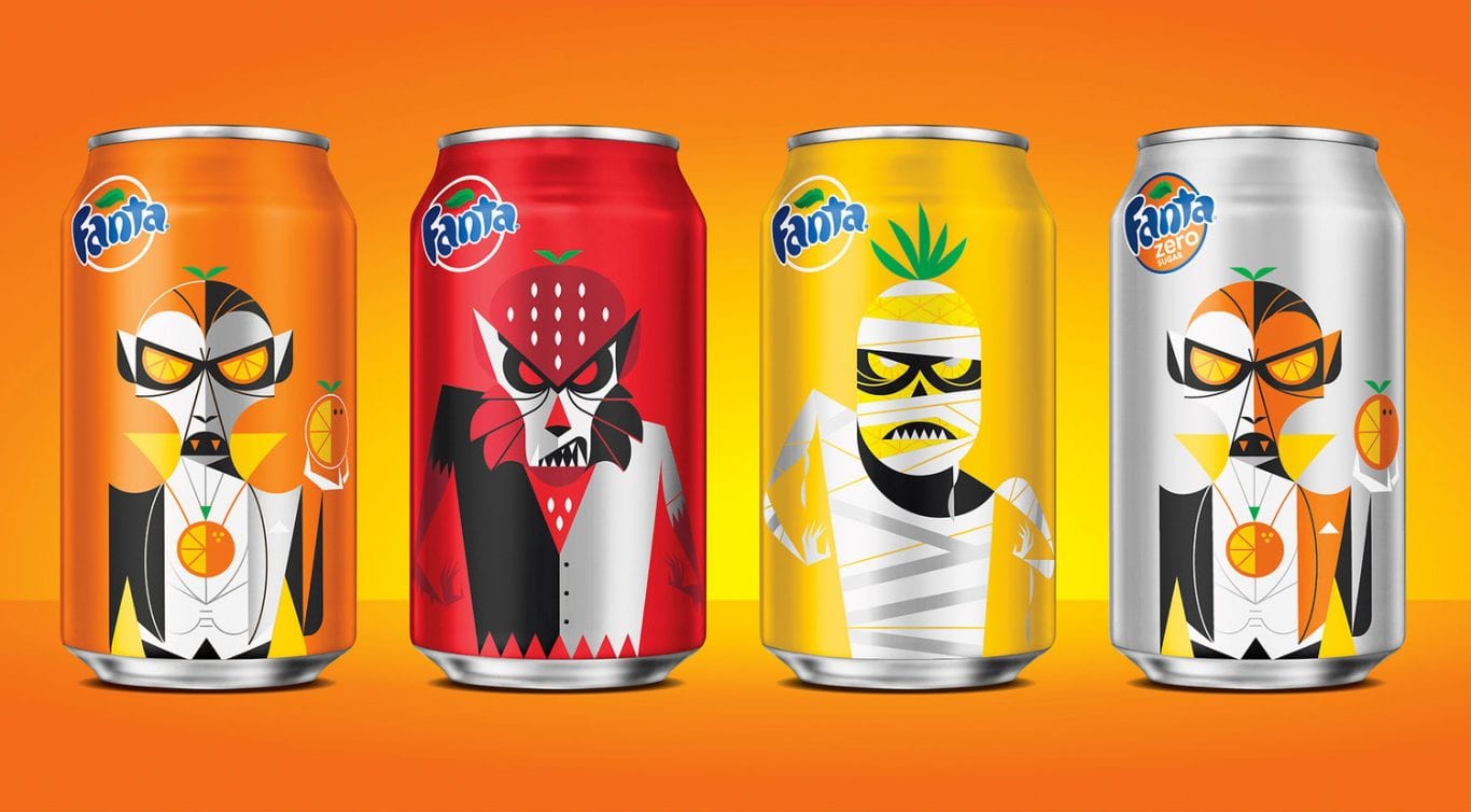 В честь Хэллоуина Fanta презентует серию тематических банок