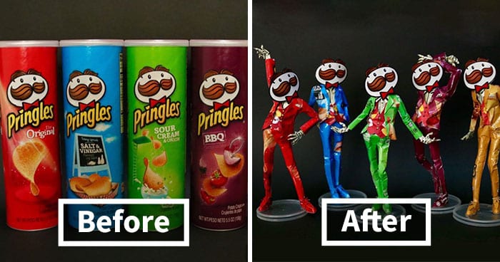 Японец превращает упаковки продуктов в произведения искусства