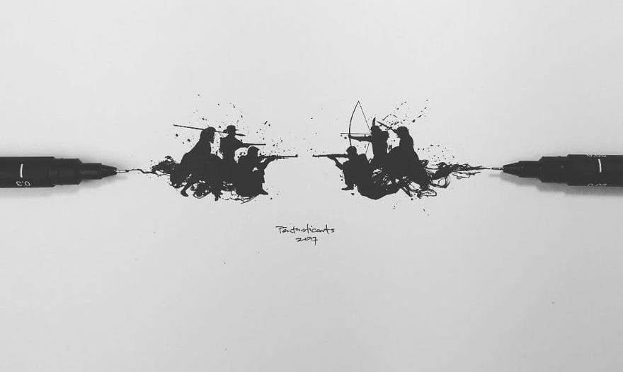 Сюрреалистические иллюстрации со скрытым смыслом