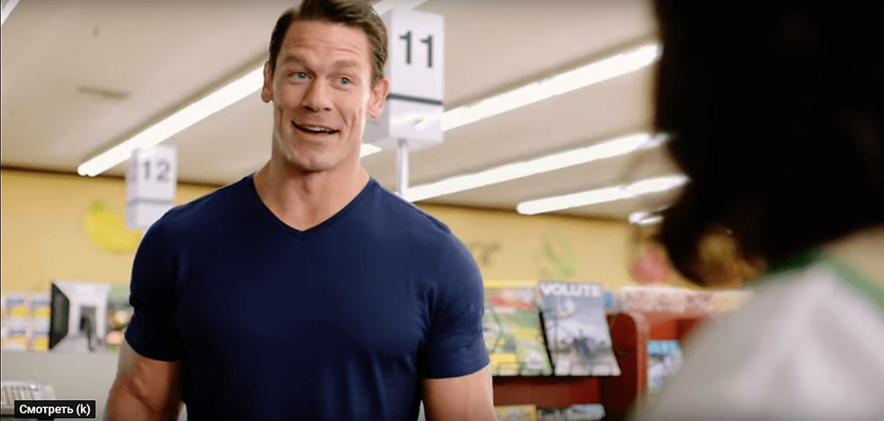 Джон Сина рекламирует такие же мощные кульки как и он сам