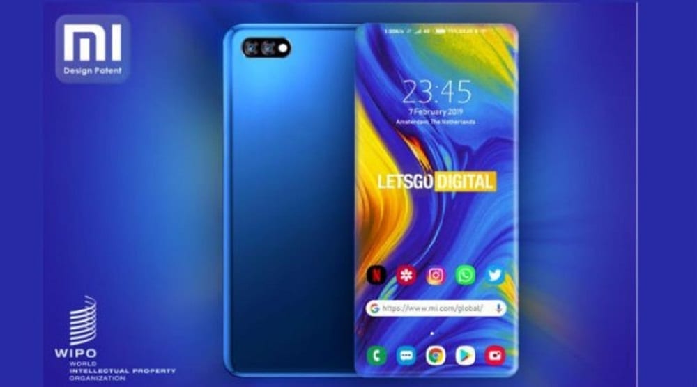 Xiaomi запатентовала смартфон с экраном без рамки