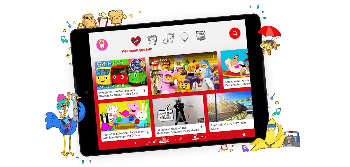 YouTube Kids теперь доступен в Украине