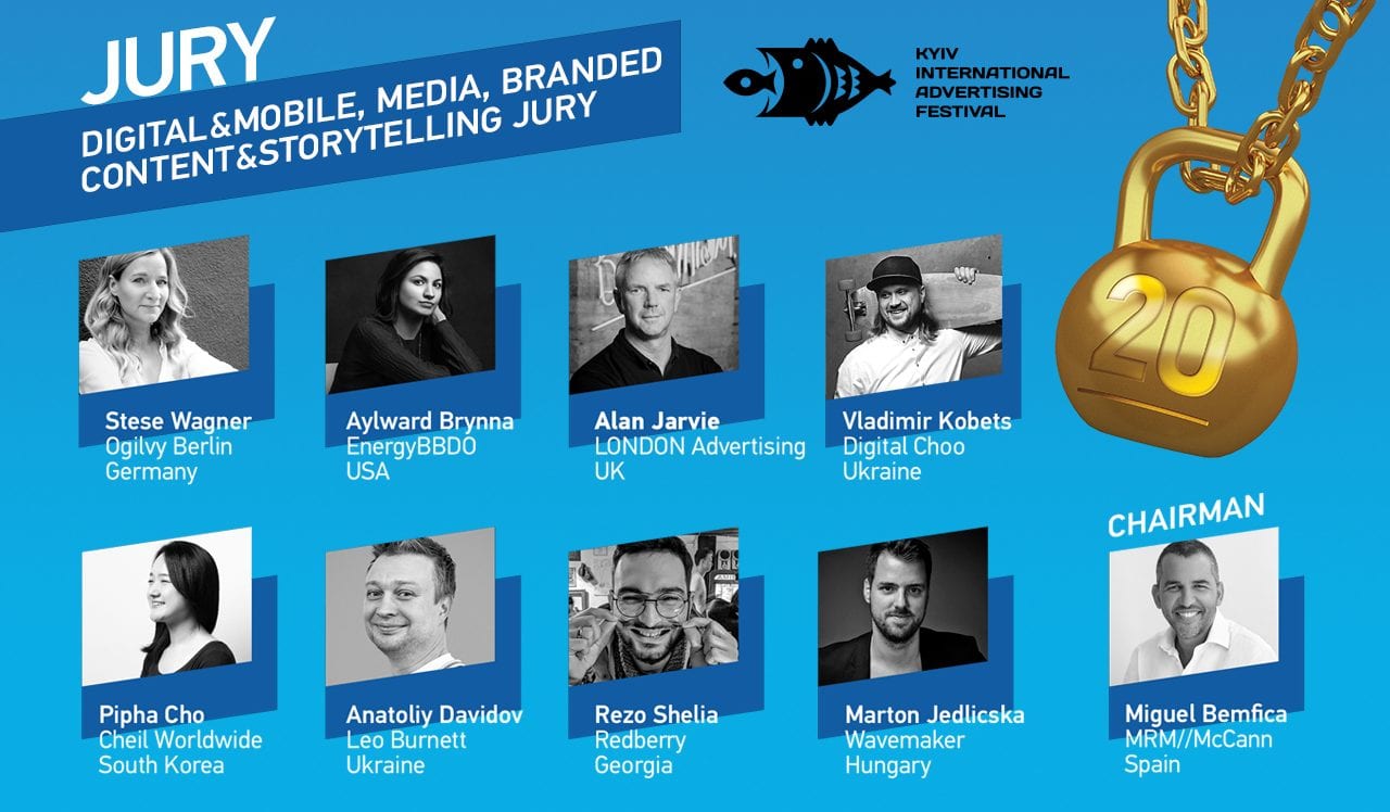 Стала відома команда журі Digital & Mobile, Media, Branded Content & Storytelling 20-го КМФР