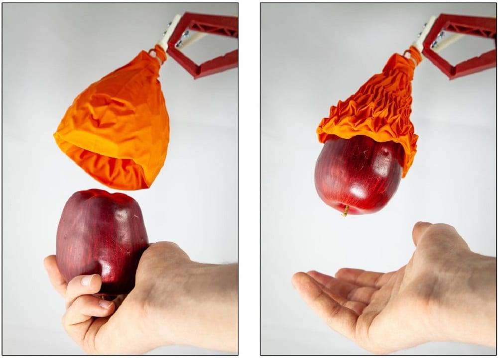 Присоска из оригами позволяет бережно переносить тяжелые грузы