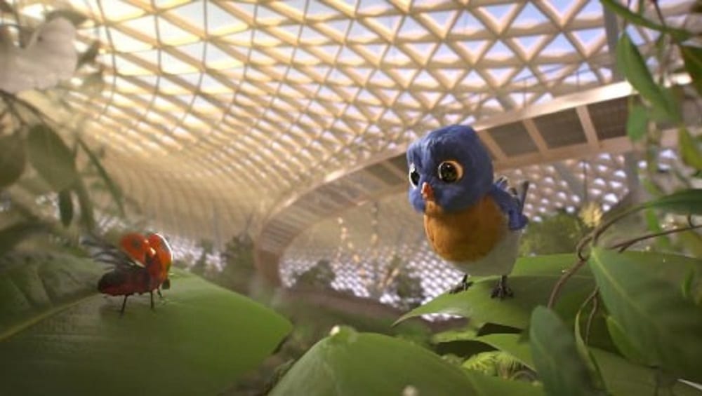 Ролик Ogilvy Singapore показывает первых посетителей нового павильона в аэропорту Чанги: ласточку и божью коровку