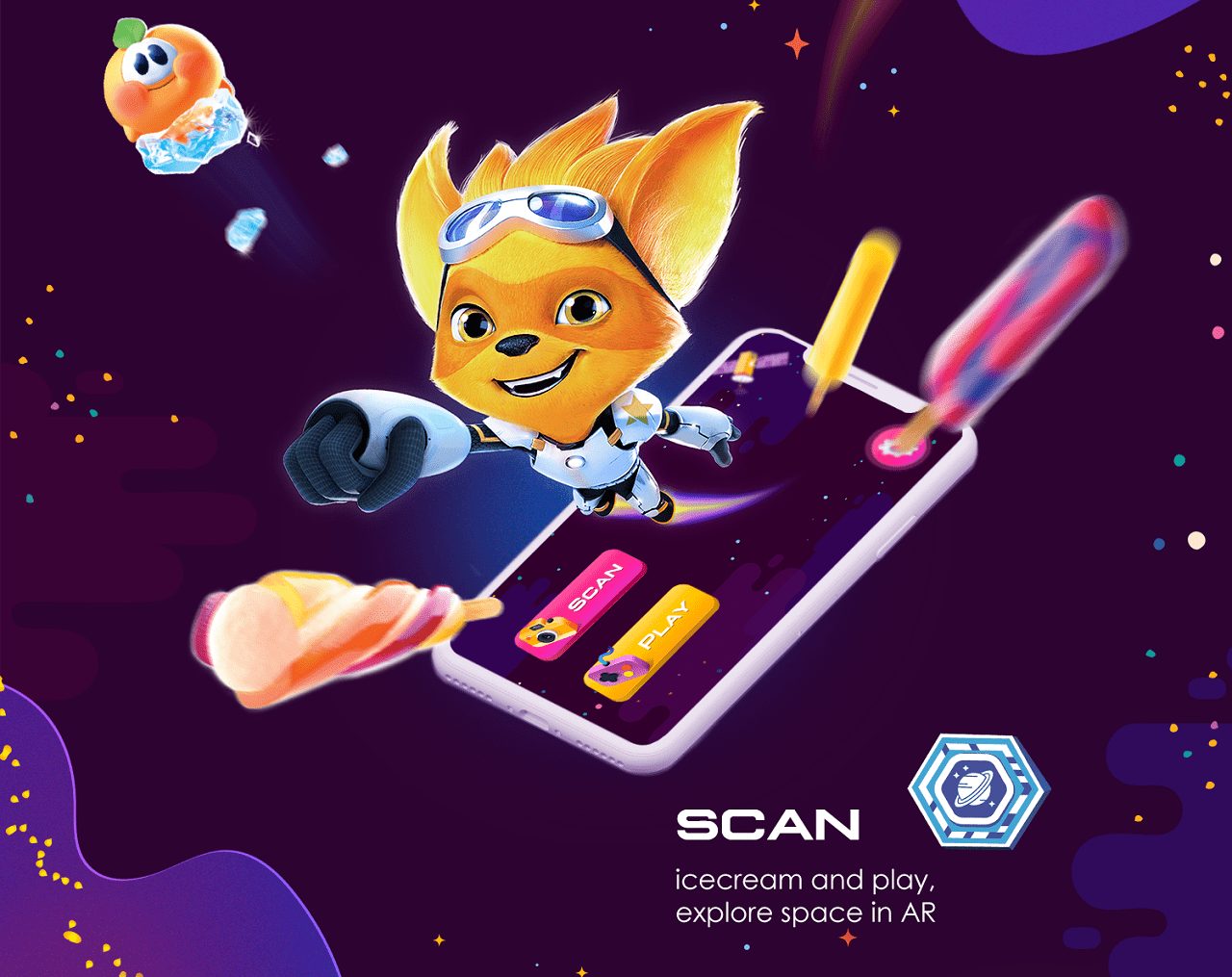 Мороженое Джусики от Шин-Лайн: дополненная реальность, космос и межгалактические приключения