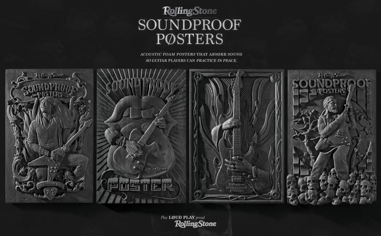 В Бразилии разработали постеры со звукоизоляцией для начинающих рокеров