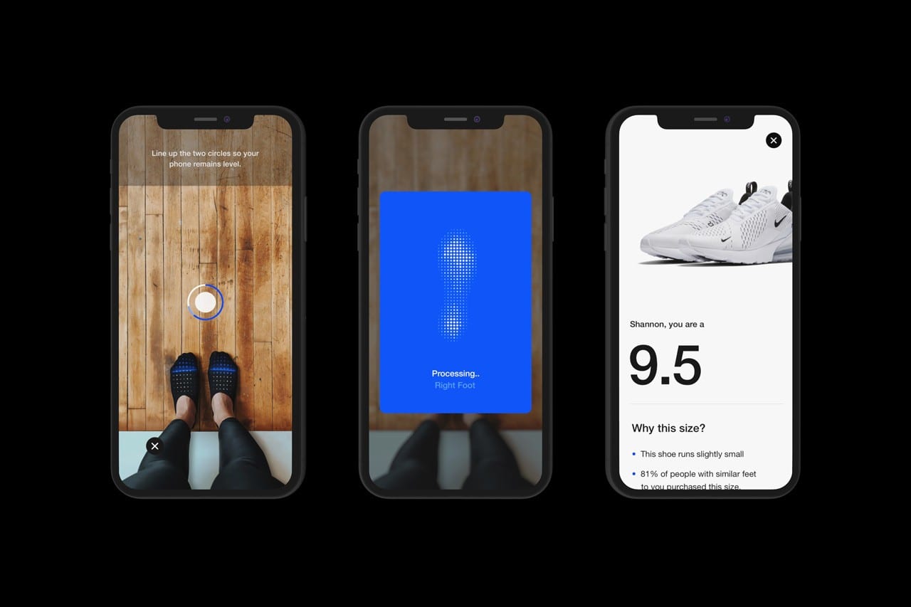 Nike запустил приложение для определения точного размера обуви