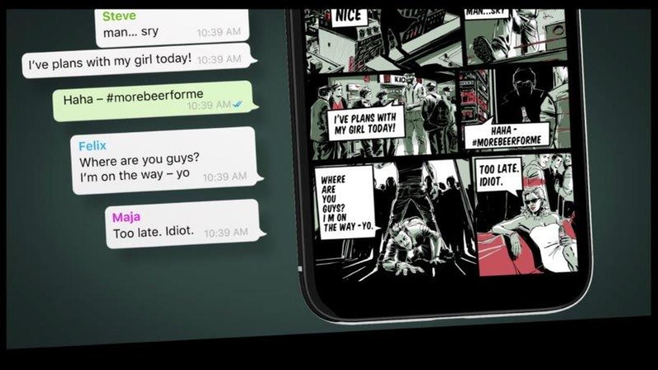 Приложение Beck’s «Heroes of the Night» предлагает сохранить чат WhatsApp в виде комикса