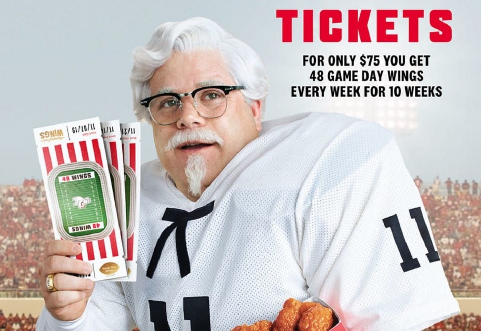 KFC предлагает абонемент на крылышки