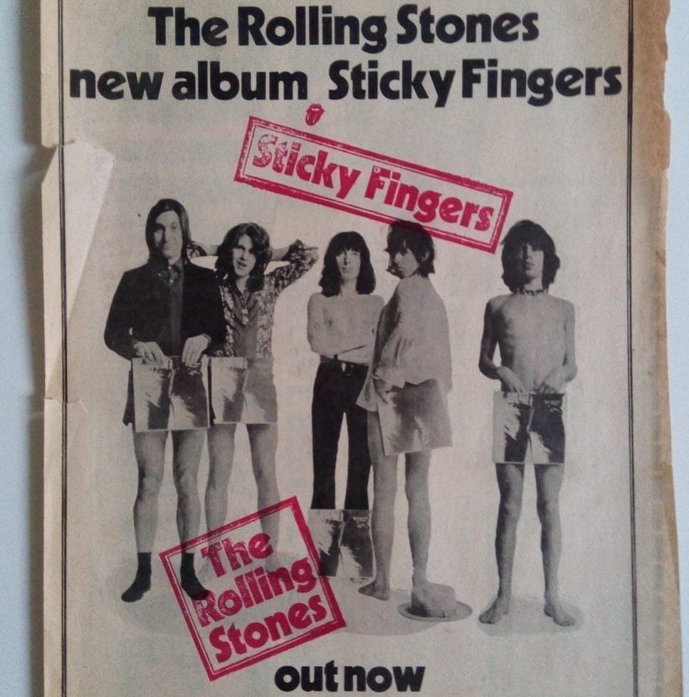 Плакат альбому «Sticky Fingers» 