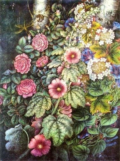Зображення квітів – робота Катерини Білокур