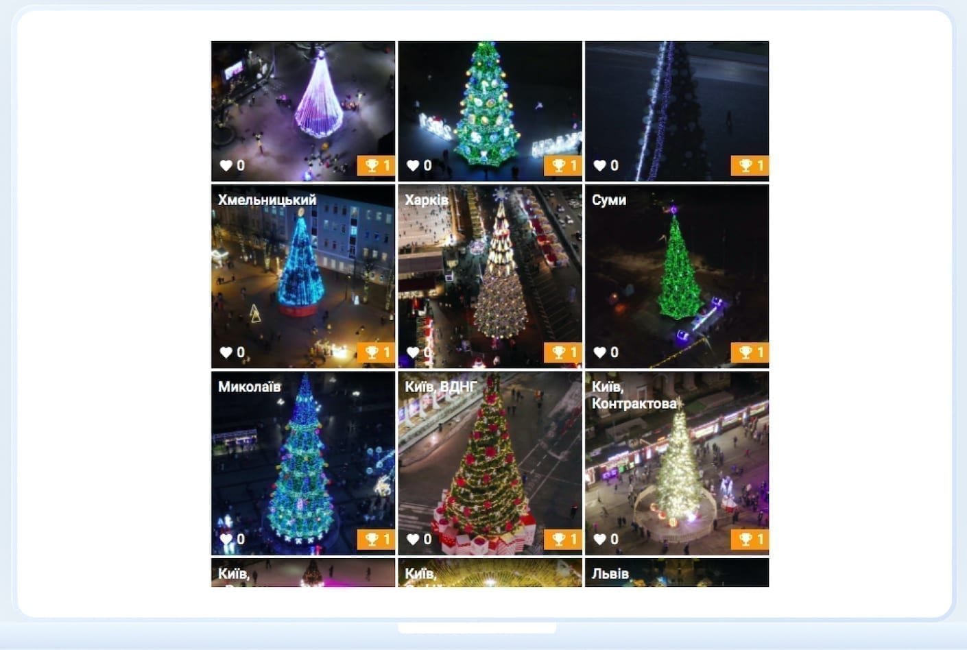 Обери найкращу: різдвяні ялинки з висоти польоту дрона