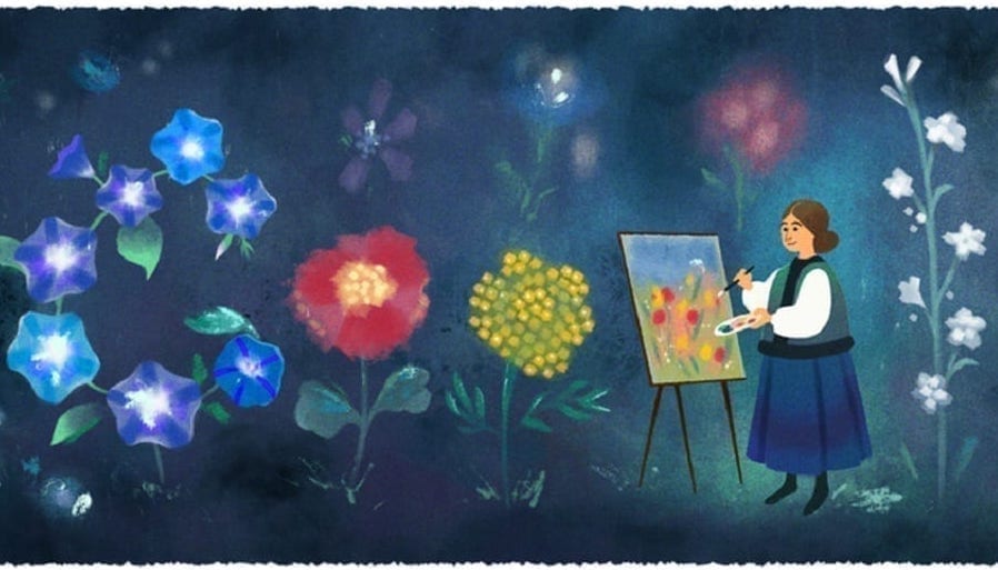 Google відзначив 120-річчя з дня народження української художниці Катерини Білокур святковим дудлом