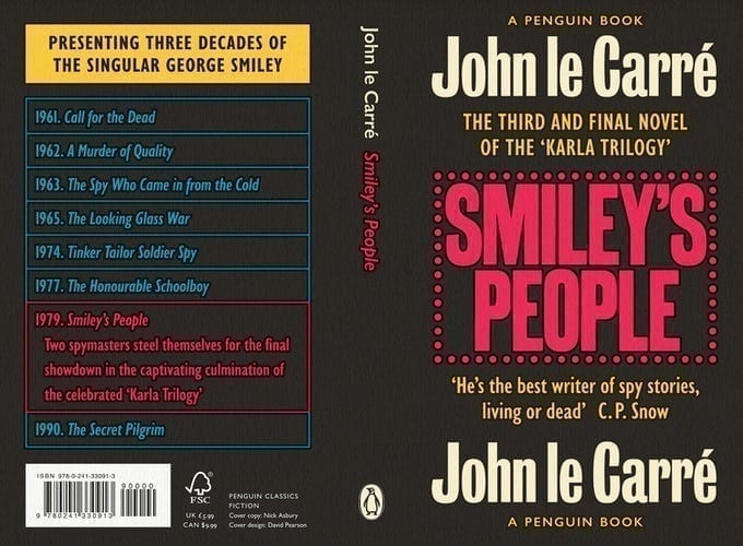 The Smiley Collection Джона Ле Карре, Penguin Classics. Дизайн: Девід Пірсон. Арт-директор: Джим Стодарт