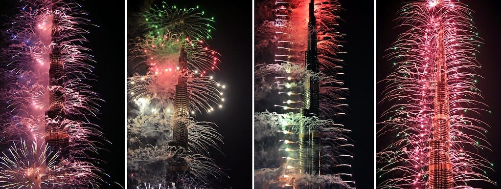 ОАЕ святкують Новий рік фейерверком