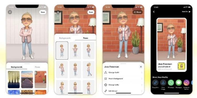 Профілі Snapchat отримають новий вид завдяки 3D Bitmoji