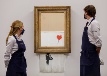 Самознищувальна картина Banksy продається за рекордні 25,3 млн