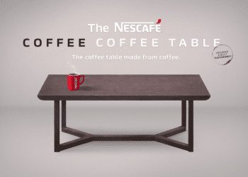 Журнальний столик з кавової гущі від NESCAFÉ
