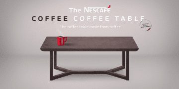 Журнальний столик з кавової гущі від NESCAFÉ